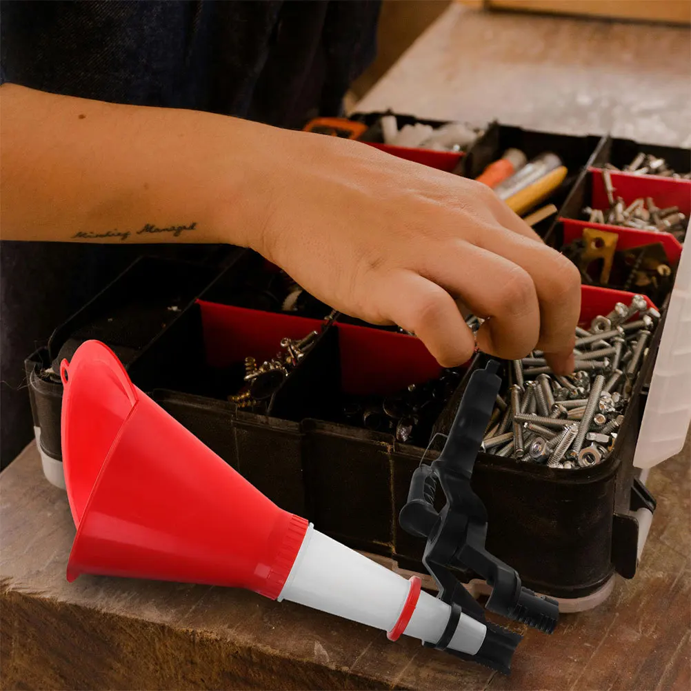 Universal Engine Oil Filling Funnel Adjustable Spout No-Spill Design for Cars Motorcycles Fast-Clamp Automotive Tool Kit
Universal Engine Oil Filling Funnel Adjustable Spout No-Spill Design for Cars Motorcycles Fast-Clamp Automotive Tool Kit