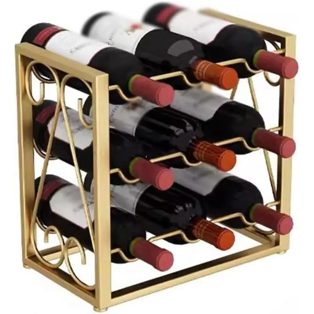 Складная металлическая подставка для вина золотого цвета для домашнего использования - маленький размер, идеально подходит для демонстрации красного вина
Складная металлическая подставка для вина золотого цвета для домашнего использования - маленький размер, идеально подходит для демонстрации красного вина