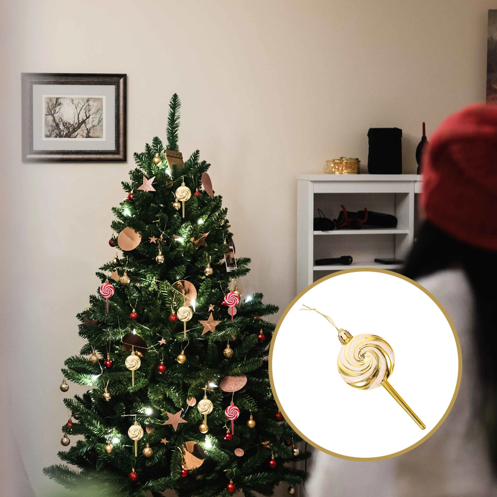 4Pcs Christmas Lollipop Ornament Hanging Candy Decoration Party Favor Xmas Tree Pendant Candy Ornaments Xmas Lollipop Ornaments
4Pcs Christmas Lollipop Ornament Hanging Candy Decoration Party Favor Xmas Tree Pendant Candy Ornaments Xmas Lollipop Ornaments