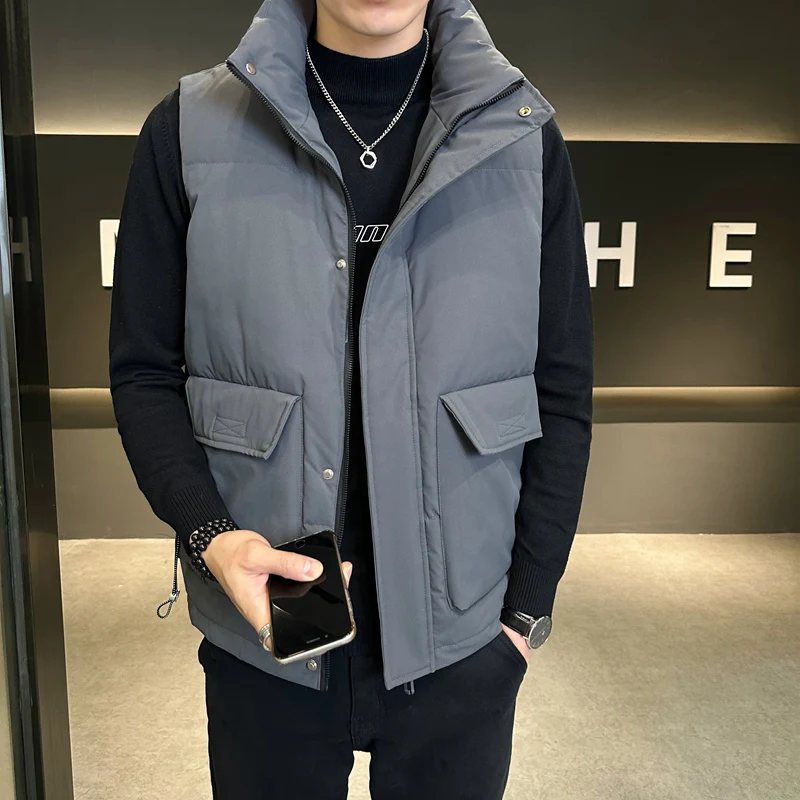 Outdoor Down Vest Winter Waistcoat Down Jacket Cotton Vest for Middle-aged Elderly Father Casual Stand-up Collar Down Jacket Men
Outdoor Down Vest Winter Waistcoat Down Jacket Cotton Vest for Middle-aged Elderly Father Casual Stand-up Collar Down Jacket Men