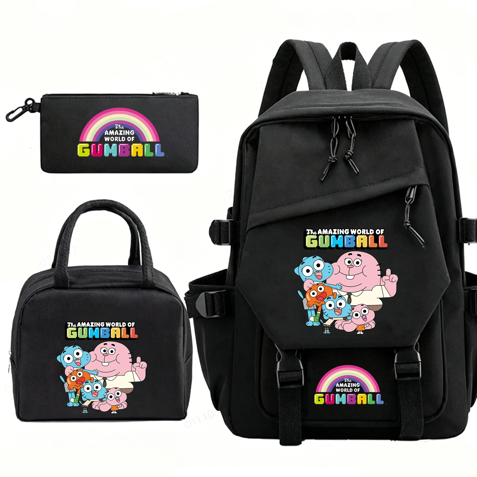 3Pcs Set The Amazing World of Gumball Backpack Large Capacity Lightweight Schoolbag for Boy Girls Anime Knapsack Outdoor Bookbag
3Pcs Set The Amazing World of Gumball Backpack Large Capacity Lightweight Schoolbag for Boy Girls Anime Knapsack Outdoor Bookbag