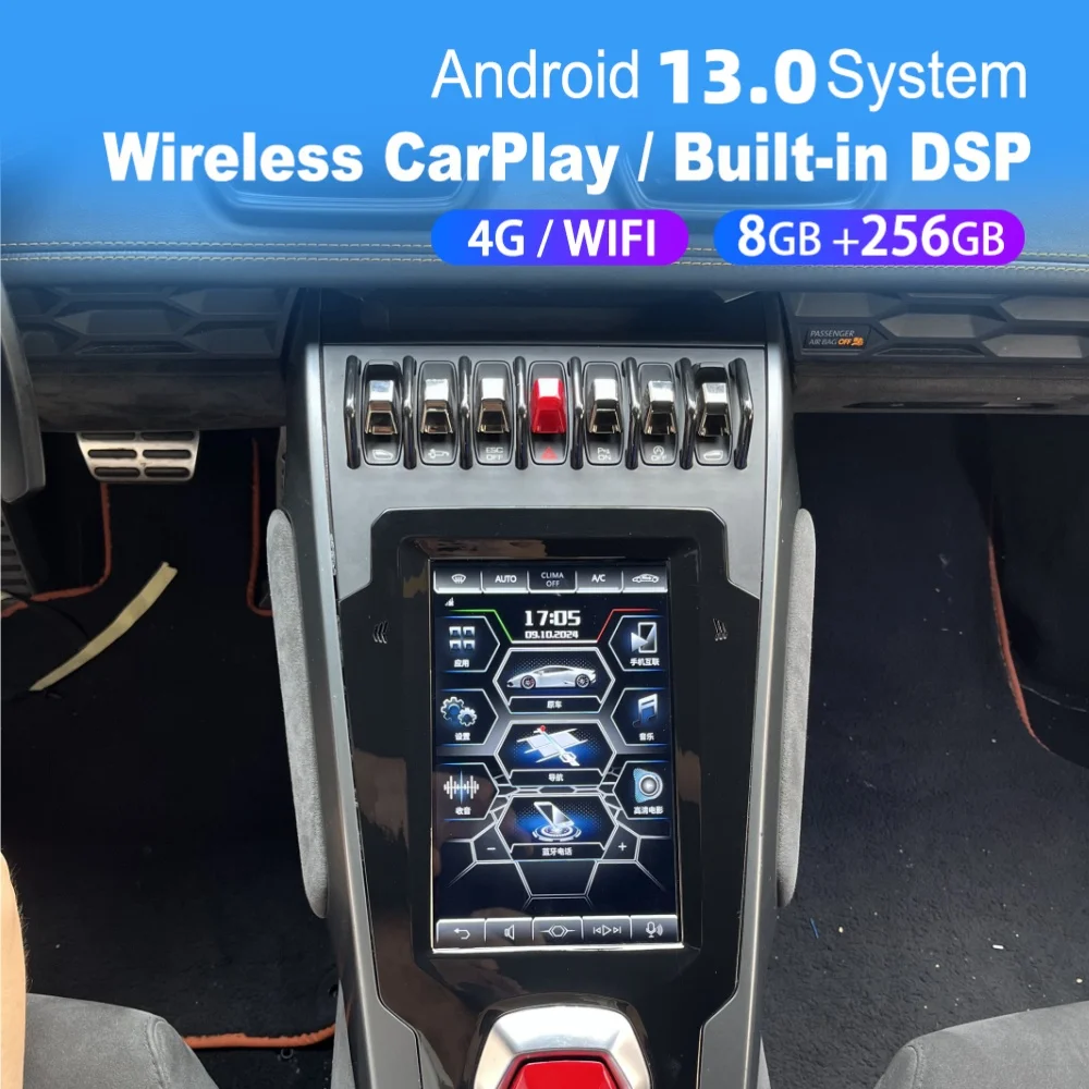 8 Core Qualcomm Android Auto Car Multimedia Automotive Radio For Lamborghini Huracan 2014~2018 GPS Navigation DSP WiFi Head Unit
8 Core Qualcomm Android Auto Car Multimedia Automotive Radio For Lamborghini Huracan 2014~2018 GPS Navigation DSP WiFi Head Unit