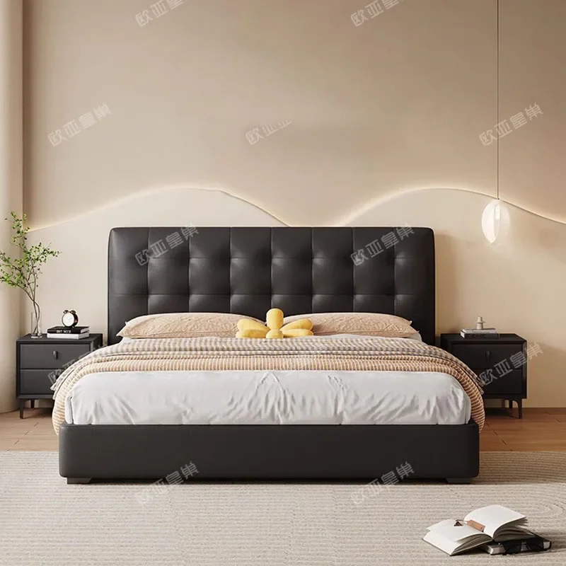 Leather Platform Bed Japanese Luxury Bedroom Comfortable Double Sun Headboards Frame Safe Bed Sleeping Cama Trendy Furniture
Leather Platform Bed Japanese Luxury Bedroom Comfortable Double Sun Headboards Frame Safe Bed Sleeping Cama Trendy Furniture