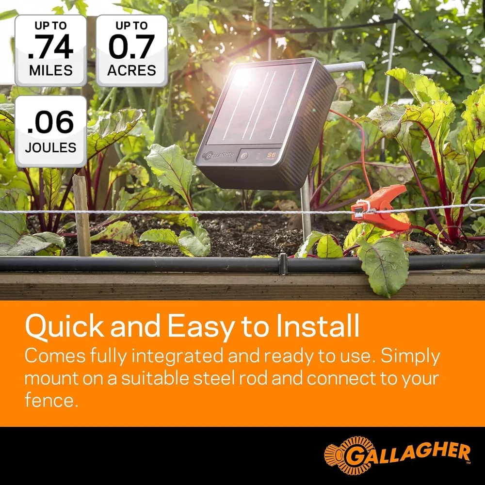 S6 Solar Fence Charger | Compact Electric Fence Energizer for Pets, Gardens, and Small Livestock - NEW
S6 Solar Fence Charger | Compact Electric Fence Energizer for Pets, Gardens, and Small Livestock - NEW