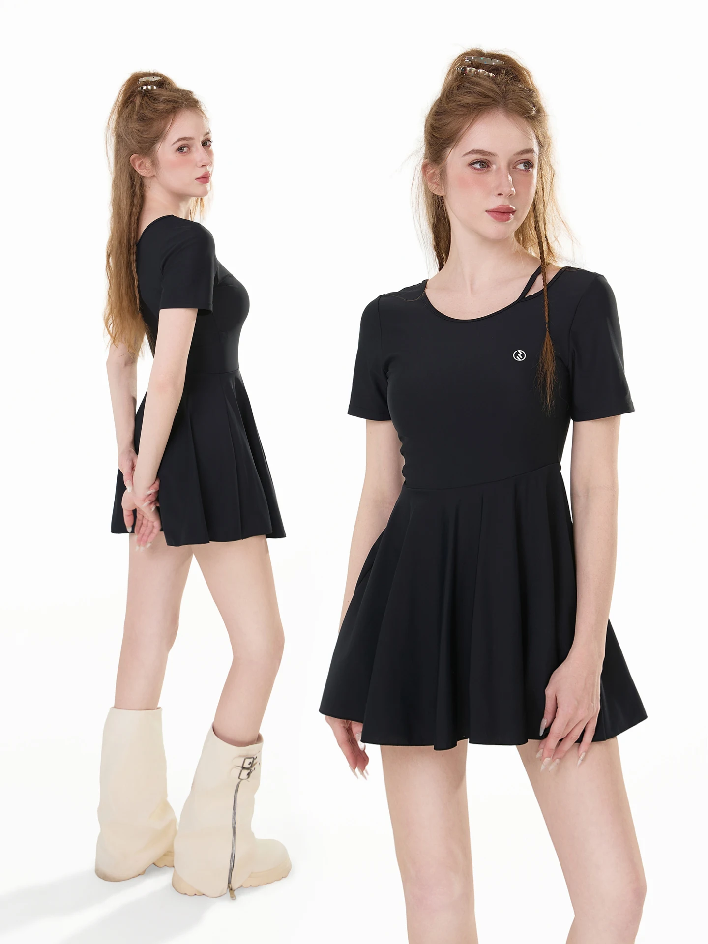 Новинка 2026: Спортивный купальник-боди для женщин, черный, с коротким рукавом, утягивающий дизайн, подходит для горячих источников, с круглым вырезом, цельный.
Новинка 2026: Спортивный купальник-боди для женщин, черный, с коротким рукавом, утягивающий дизайн, подходит для горячих источников, с круглым вырезом, цельный.