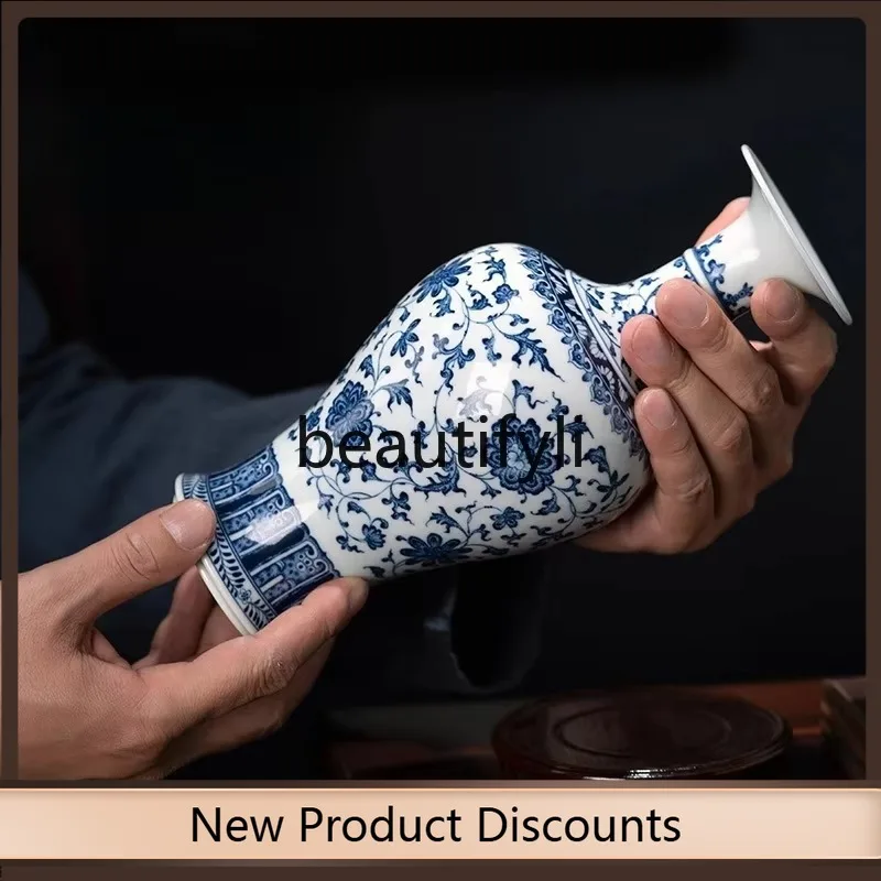 A50 Ceramic Vase Jingdezhen Firewood Kiln Blue and White Entwined Branch Flower Desktop Small Flower Insert Tea Accessories
A50 Ceramic Vase Jingdezhen Firewood Kiln Blue and White Entwined Branch Flower Desktop Small Flower Insert Tea Accessories