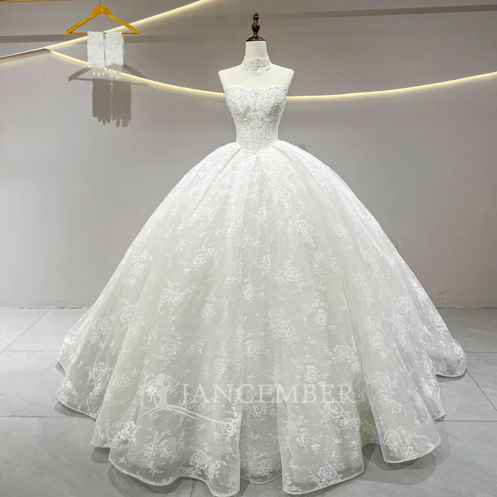 Luxurious Wedding Dress Elegant Organza Princess Ball Gown Sleeveless Customized Bride Dress Scoop Vestido De Novia Lace Up Back
Luxurious Wedding Dress Elegant Organza Princess Ball Gown Sleeveless Customized Bride Dress Scoop Vestido De Novia Lace Up Back