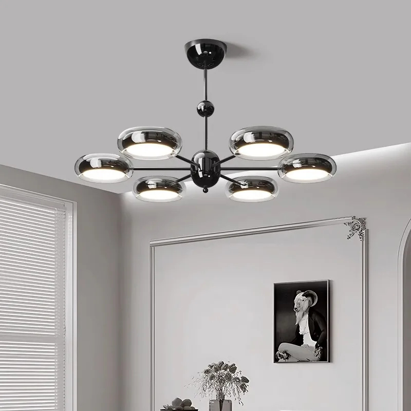 Modern Minimalist Black Glass LED Ceiling Chandelier,Dining Room, Bedroom, Living Room Home Lighting Decoration, Hanging Pendant
Modern Minimalist Black Glass LED Ceiling Chandelier,Dining Room, Bedroom, Living Room Home Lighting Decoration, Hanging Pendant