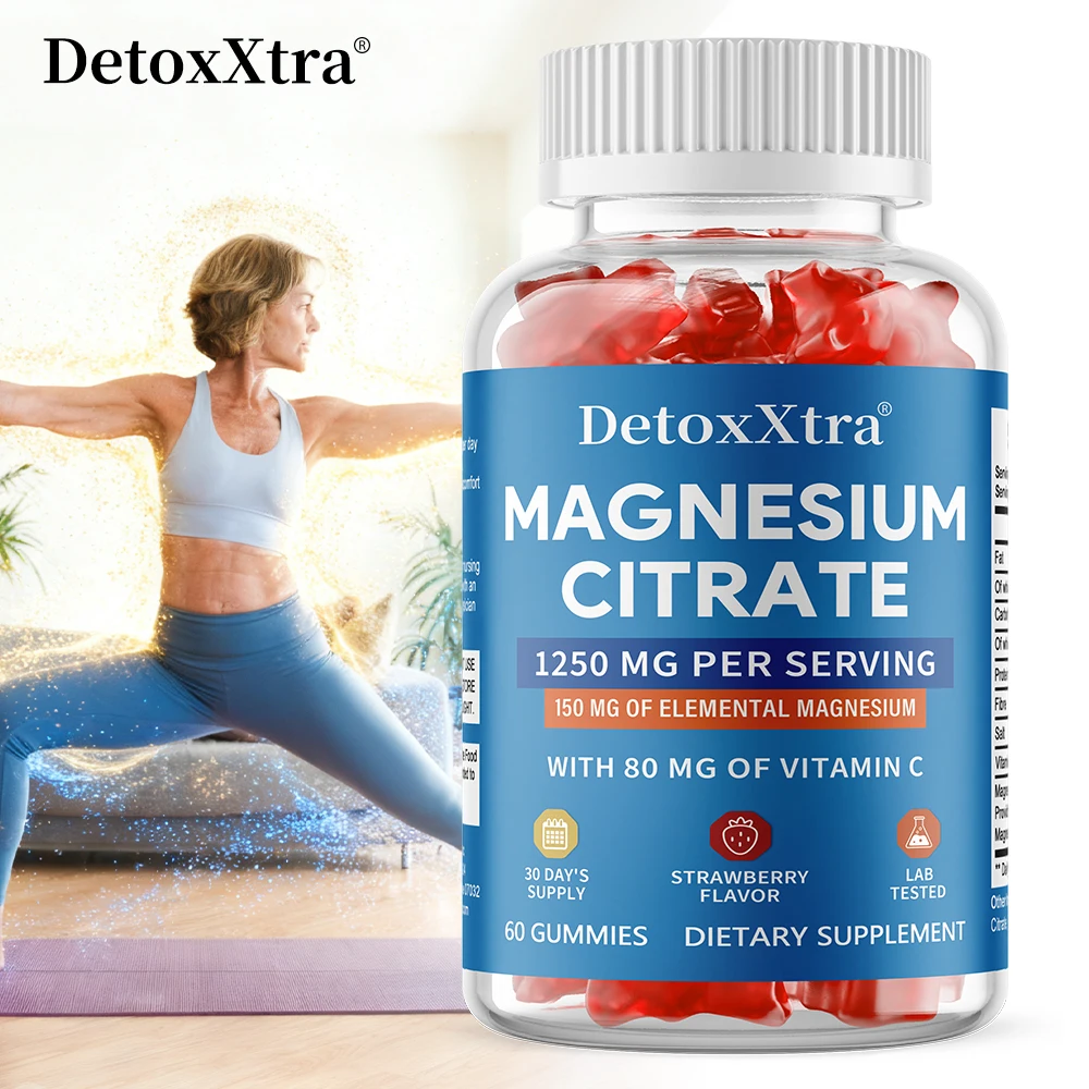 Magnesium Citrate Gummies 1250mg with Vitamin C, Support Sleep, Stress Relief, Muscle Relaxation & Immune Health for Adults
Magnesium Citrate Gummies 1250mg with Vitamin C, Support Sleep, Stress Relief, Muscle Relaxation & Immune Health for Adults