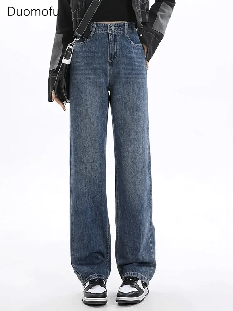 Duomofu Retro Blue Classic Full Length Loose Women Jeans Spring Chic High Waist Slim Fashion Washed Simple Straight Female Jeans 
Duomofu Retro Blue Classic Full Length Loose Women Jeans Spring Chic High Waist Slim Fashion Washed Simple Straight Female Jeans