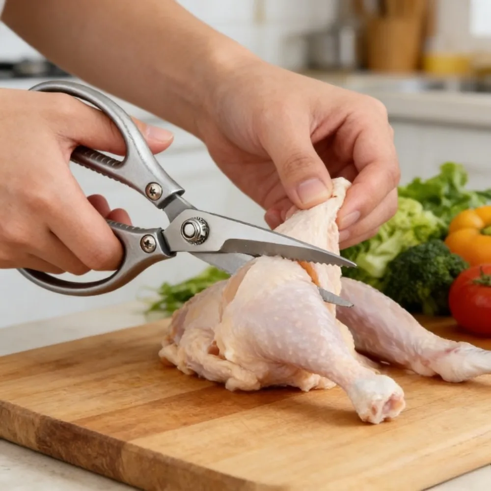 Kitchen Scissors Heavy Duty Stainless Steel Multifunctional Poultry Shears for Chicken Bone Meat Vegetable Cutting Home 1PC
Kitchen Scissors Heavy Duty Stainless Steel Multifunctional Poultry Shears for Chicken Bone Meat Vegetable Cutting Home 1PC