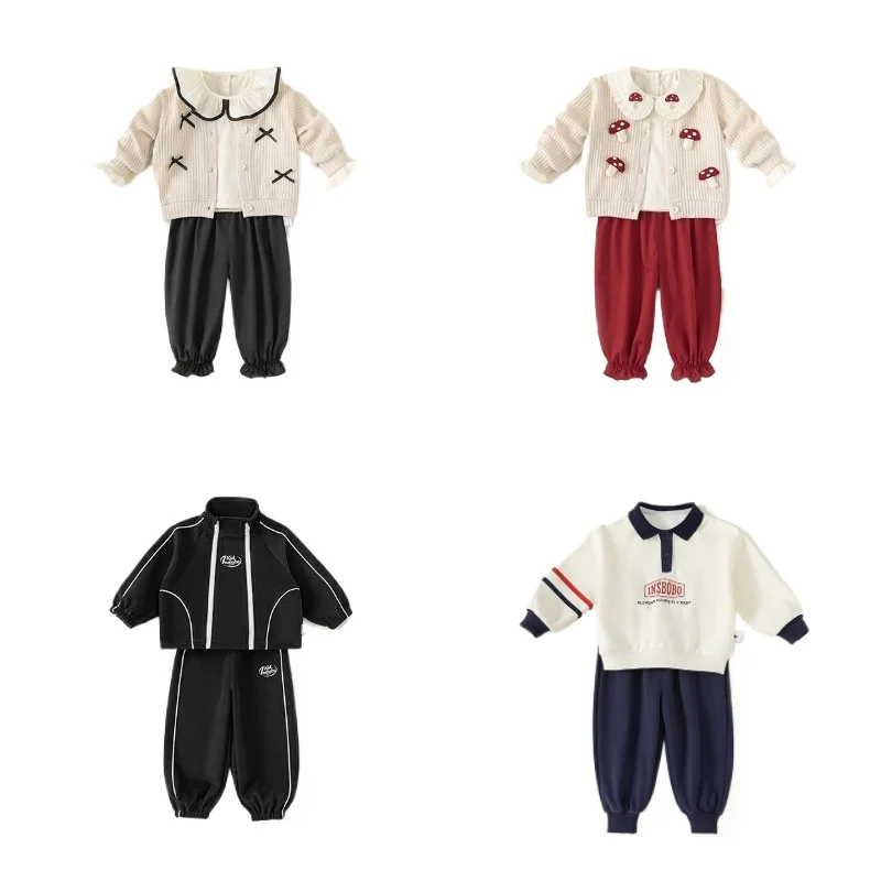 Children's suit 2024 autumn new fashion three-piece embroidery boys and girls lapel long-sleeved shirt trousers jumper jacket
Children's suit 2024 autumn new fashion three-piece embroidery boys and girls lapel long-sleeved shirt trousers jumper jacket