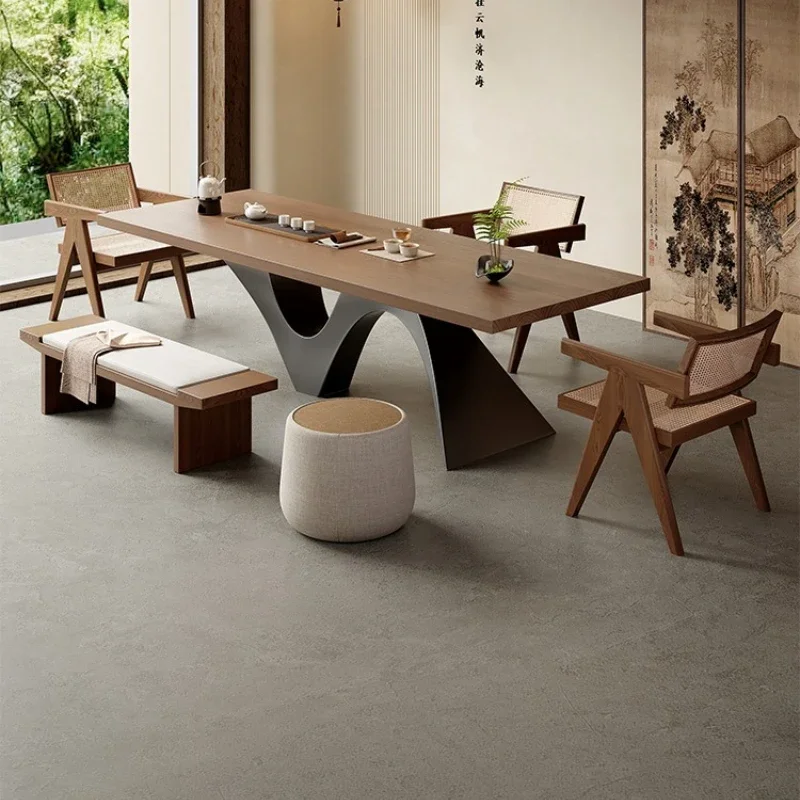 New Chinese Song Dynasty aesthetic solid wood tea table and chair combination home office reception tea table
New Chinese Song Dynasty aesthetic solid wood tea table and chair combination home office reception tea table