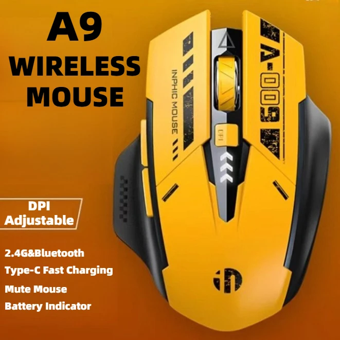 A9 2.4G Bluetooth Wireless Mouse Anti Slip Roller DPI Adjustable 500mAh Rechargeable Type-C Mute Mouse with Battery Indicator
A9 2.4G Bluetooth Wireless Mouse Anti Slip Roller DPI Adjustable 500mAh Rechargeable Type-C Mute Mouse with Battery Indicator