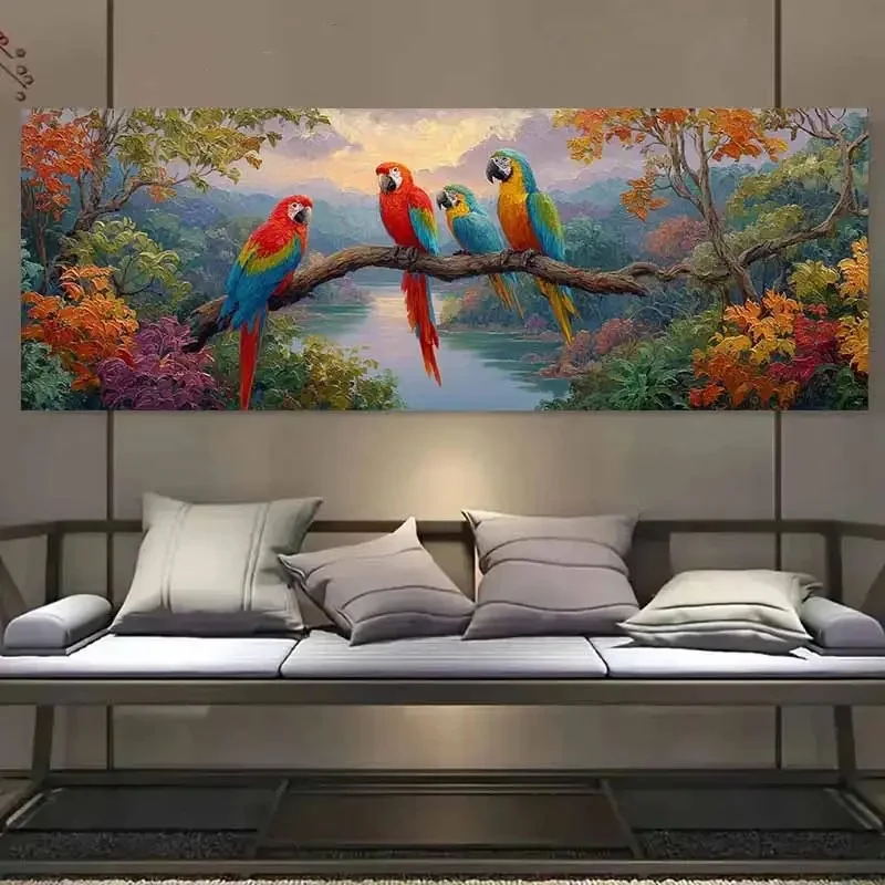 DIY Diamond Painting Forest Parrots Landscape Cross Stitch Full Square Round Large Size Diamond Mosaic Living Room Decor
DIY Diamond Painting Forest Parrots Landscape Cross Stitch Full Square Round Large Size Diamond Mosaic Living Room Decor