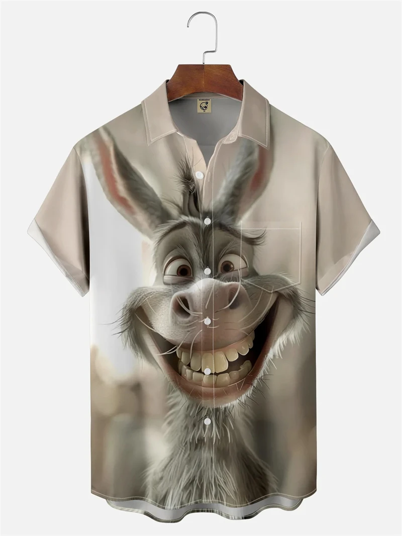 Summer Fun Donkey 3D Print Hawaiian Shirt, Unisex Hip Hop Street Style Collared Button-Up Shirt, Trendy Y2K Style Women's Shirt
Summer Fun Donkey 3D Print Hawaiian Shirt, Unisex Hip Hop Street Style Collared Button-Up Shirt, Trendy Y2K Style Women's Shirt