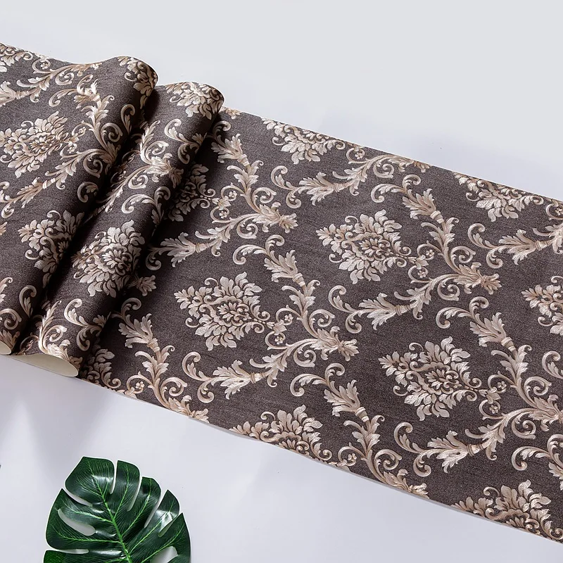 Vintage European Damascus Wallpaper Roll Non-Adhesive Embossed Dark Brown Floral Wall Paper for Home TV Sofa Background Decor
Vintage European Damascus Wallpaper Roll Non-Adhesive Embossed Dark Brown Floral Wall Paper for Home TV Sofa Background Decor