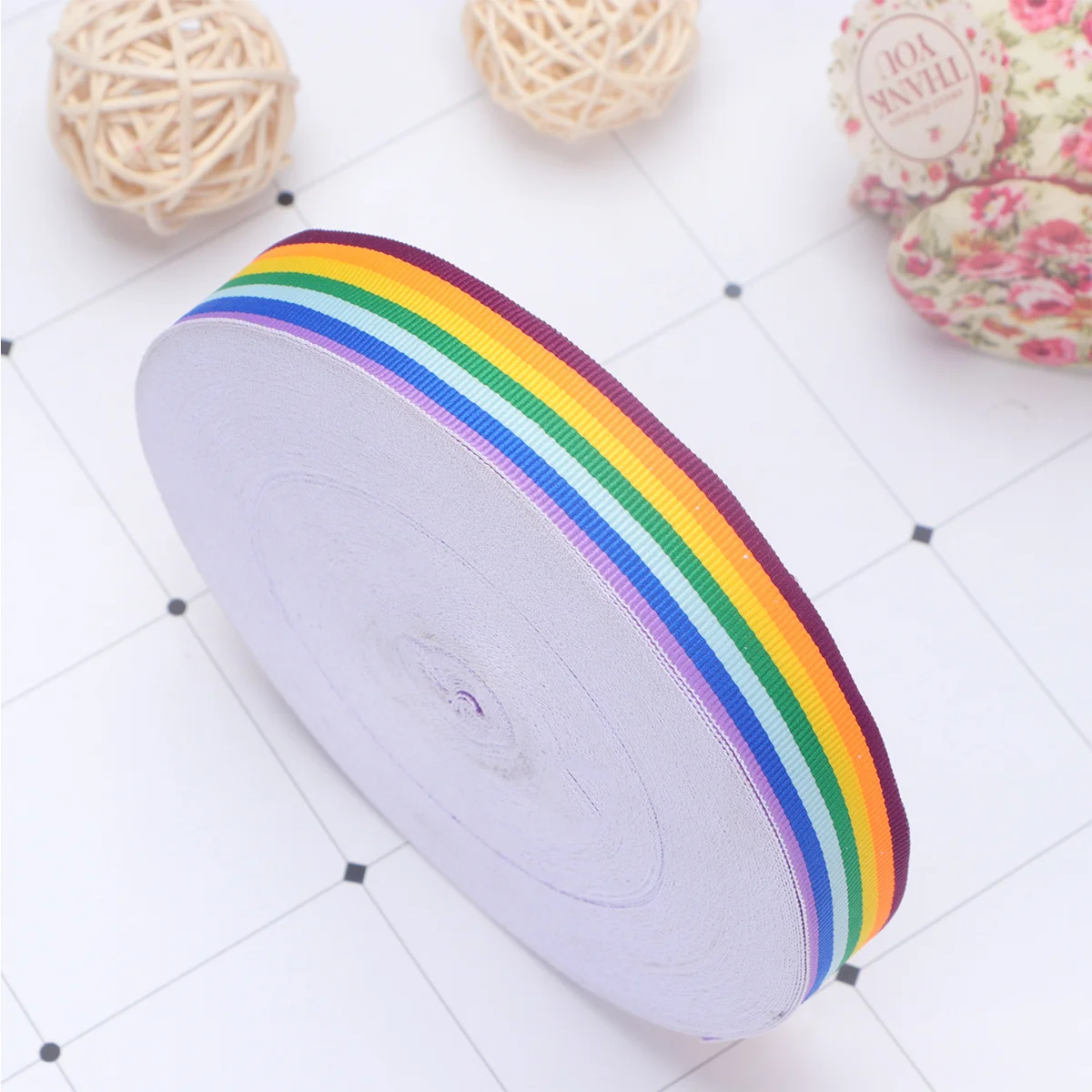 1 Roll 45M 2.5cm Colorful Stripe Ribbon Dacron Material Soft Skin-Friendly Long-Lasting Decorative Trim for Clothing Home
1 Roll 45M 2.5cm Colorful Stripe Ribbon Dacron Material Soft Skin-Friendly Long-Lasting Decorative Trim for Clothing Home