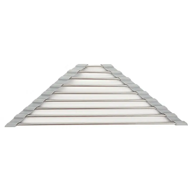 EYFL-Kitchen Sink Organizer Sponge Rag Holder Foldable Stainless Steel Dish Drying Rack Roll Up Triangle Over Sink Drainer
EYFL-Kitchen Sink Organizer Sponge Rag Holder Foldable Stainless Steel Dish Drying Rack Roll Up Triangle Over Sink Drainer