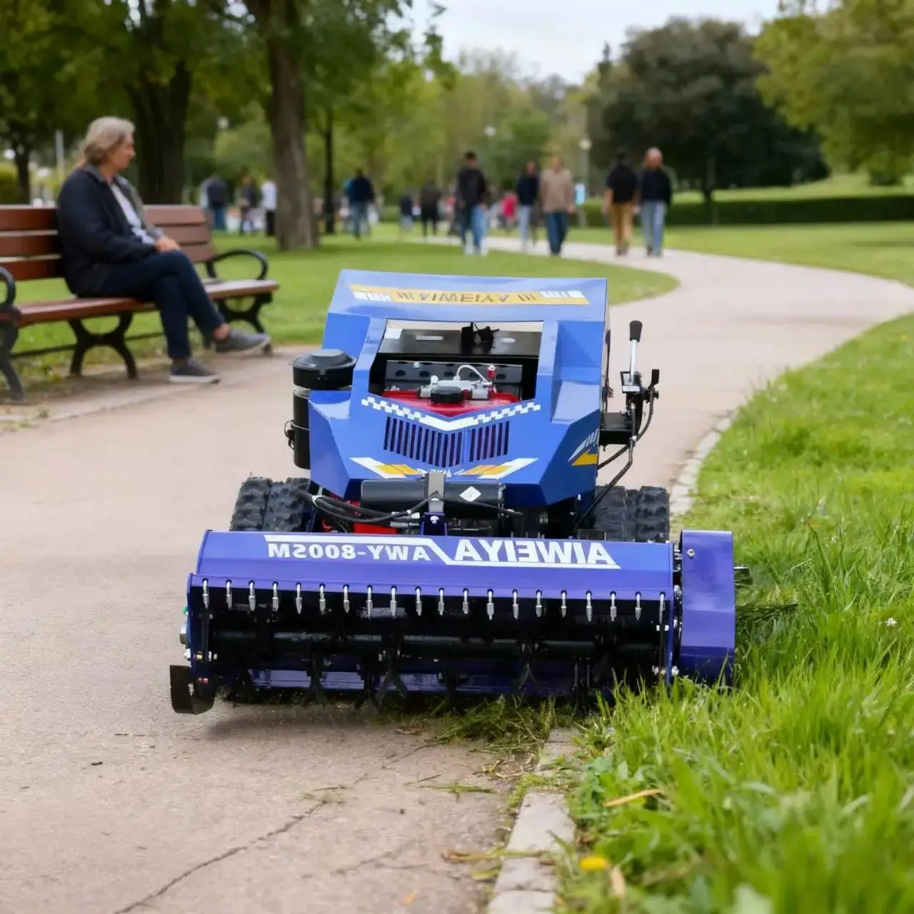 Customized Tractor-controlled remote-controlled industrial all-terrain lawn mower suitable for hillside and mountain lawns; dies
Customized Tractor-controlled remote-controlled industrial all-terrain lawn mower suitable for hillside and mountain lawns; dies