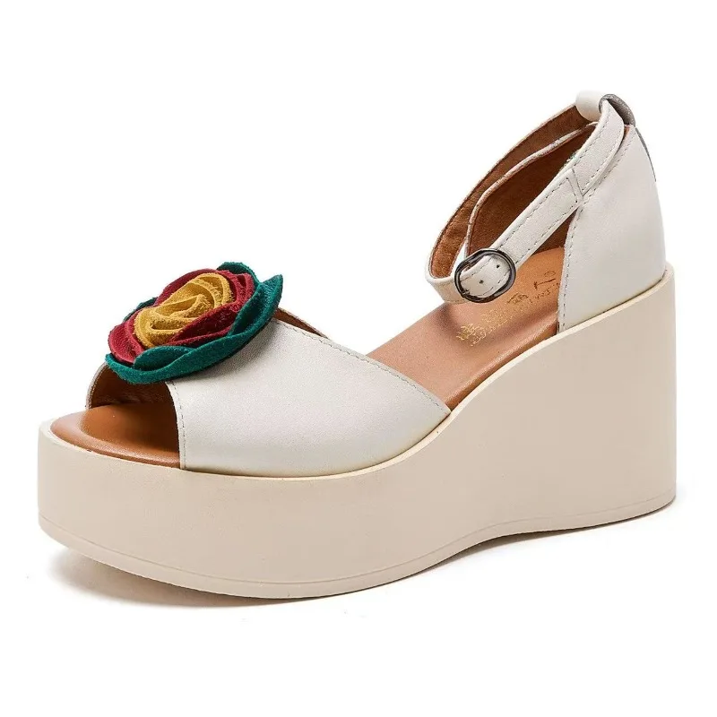 2026 New Summer Women Platform Sandals High Heels 8cm Ladies Handmade Sandals Retro Style Genuine Leather Summer Sandal Shoes
2026 New Summer Women Platform Sandals High Heels 8cm Ladies Handmade Sandals Retro Style Genuine Leather Summer Sandal Shoes