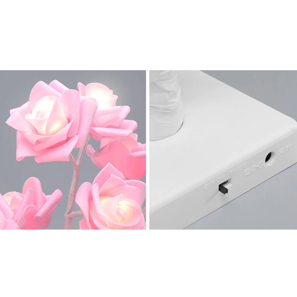 LED Rose Tree Lamp Pink Flowers White Trunk Romantic Flower Table Light Bedside Night Light Home Decor Warm White
LED Rose Tree Lamp Pink Flowers White Trunk Romantic Flower Table Light Bedside Night Light Home Decor Warm White