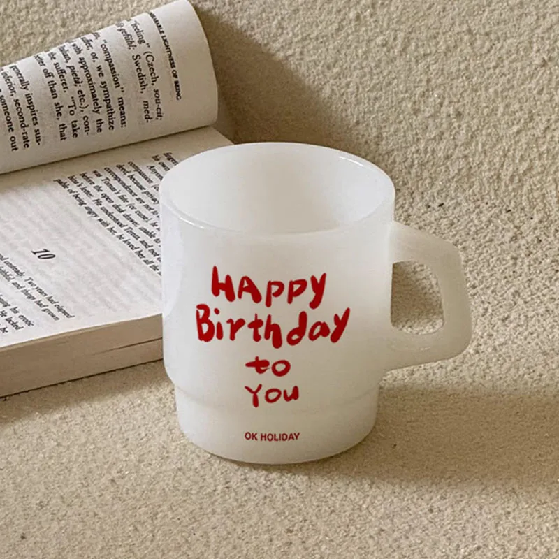10oz Frosted Glass Mug – Jade-Like Finish, 'Happy Birthday' Red Print, Elegant Gift for Parties
10oz Frosted Glass Mug – Jade-Like Finish, 'Happy Birthday' Red Print, Elegant Gift for Parties