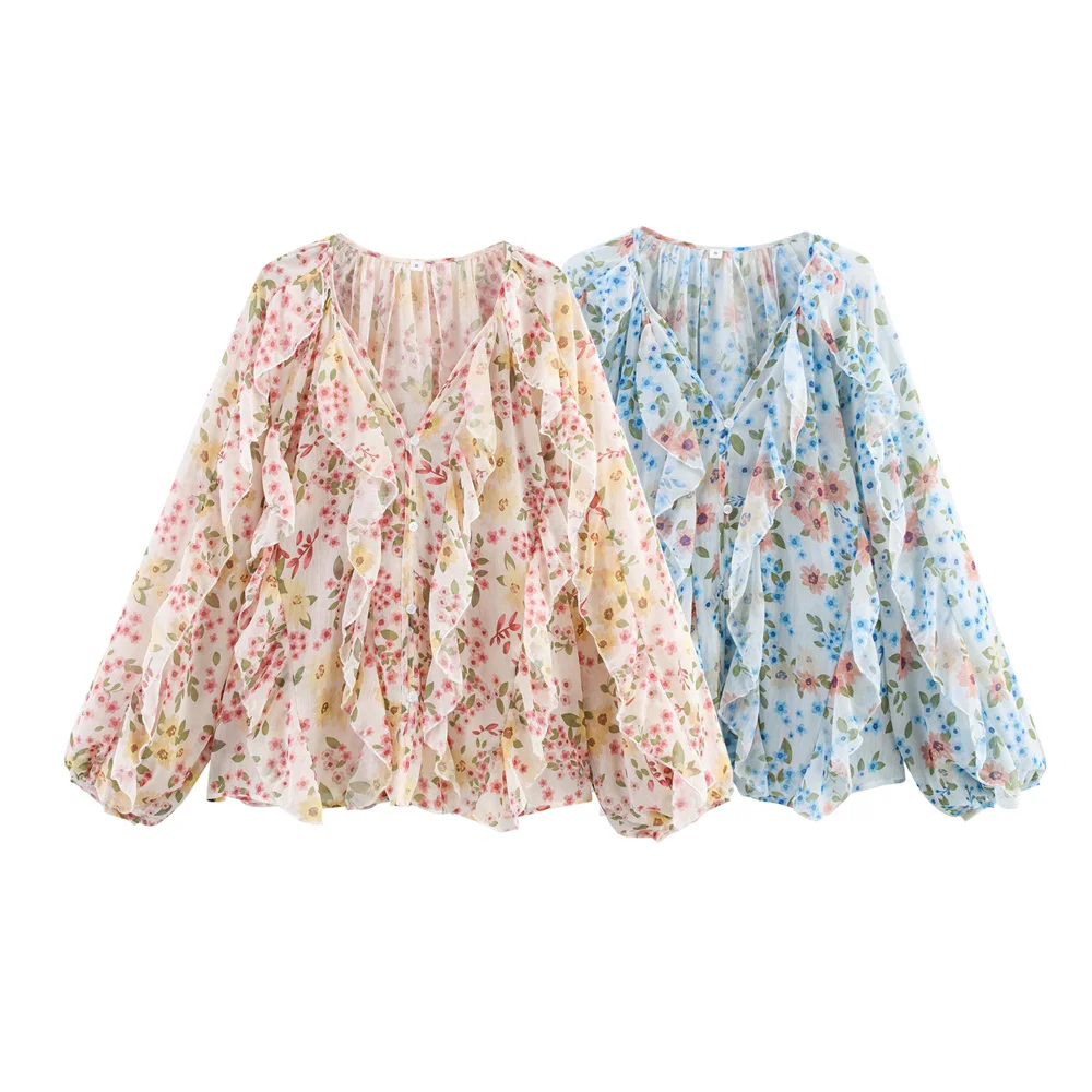 Женская летняя новинка, сложенная декоративная модная рубашка с v-образным вырезом и длинными рукавами, рюшами по краям, полупрозрачная рубашка с принтом
Женская летняя новинка, сложенная декоративная модная рубашка с v-образным вырезом и длинными рукавами, рюшами по краям, полупрозрачная рубашка с принтом