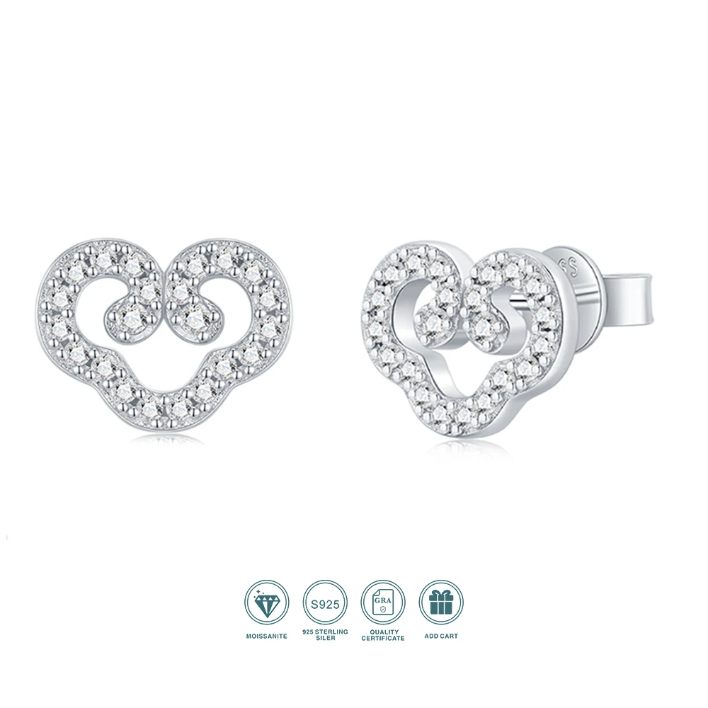 JIUZUAN S925 Sterling Silver Double Heart Moissanite Stud Earrings for Women Romantic Design Sparkling Jewelry for Daily Wear
JIUZUAN S925 Sterling Silver Double Heart Moissanite Stud Earrings for Women Romantic Design Sparkling Jewelry for Daily Wear