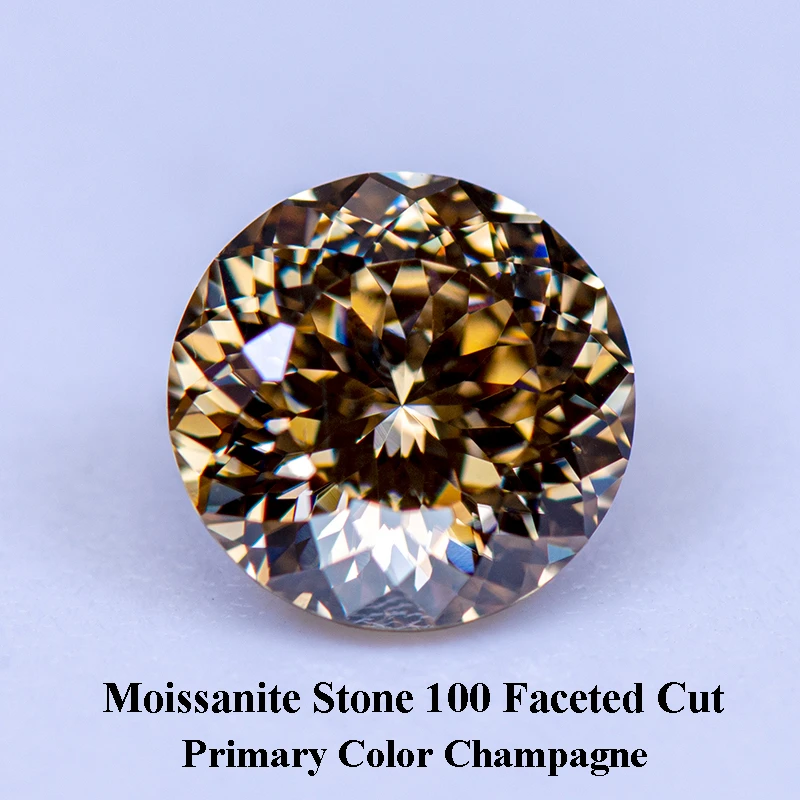 Moissanite Stone Round Shape Primary Color Champagne 100 Faceted Cut Lab Grown Diamond Charms Woman Jewelry GRA Certificate
Moissanite Stone Round Shape Primary Color Champagne 100 Faceted Cut Lab Grown Diamond Charms Woman Jewelry GRA Certificate