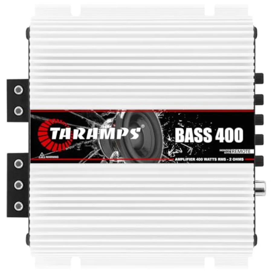 Car audio monoblock amplifier, aluminum alloy, black, 400W RMS at 2 ohms for deep bass performance with RCA/high-level inputs
Car audio monoblock amplifier, aluminum alloy, black, 400W RMS at 2 ohms for deep bass performance with RCA/high-level inputs