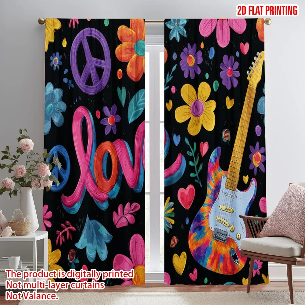 2D flat printing 2pcs Window Treatment Curtains Valentine's Love and Peace Digital Printed Polyester Drapes Festive Wall Decor
2D flat printing 2pcs Window Treatment Curtains Valentine's Love and Peace Digital Printed Polyester Drapes Festive Wall Decor