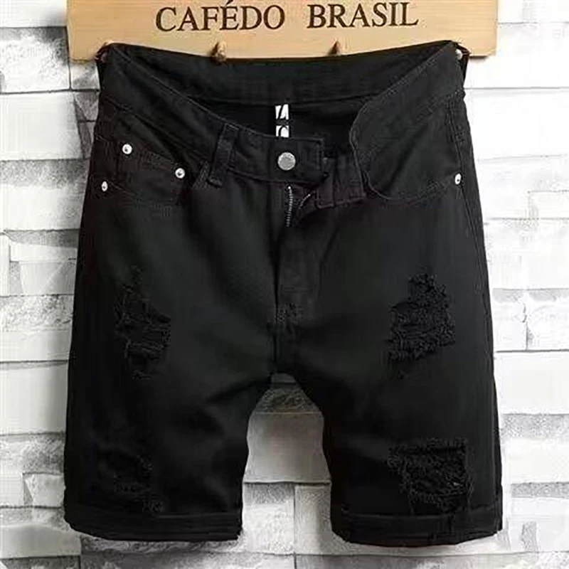 Men's Spring Summer Denim Shorts With Holes Distressed Washed Five Quarter Pants Casual Fashionable Straight Tube Thin Style
Men's Spring Summer Denim Shorts With Holes Distressed Washed Five Quarter Pants Casual Fashionable Straight Tube Thin Style