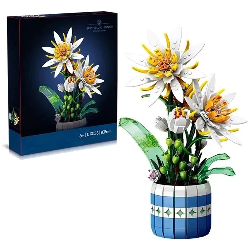 835PCS Flower Bonsai Building Blocks Epiphyllum Plant Potted Model Creative Desktop Ornaments Home Decoration Kids Toys Gifts
835PCS Flower Bonsai Building Blocks Epiphyllum Plant Potted Model Creative Desktop Ornaments Home Decoration Kids Toys Gifts