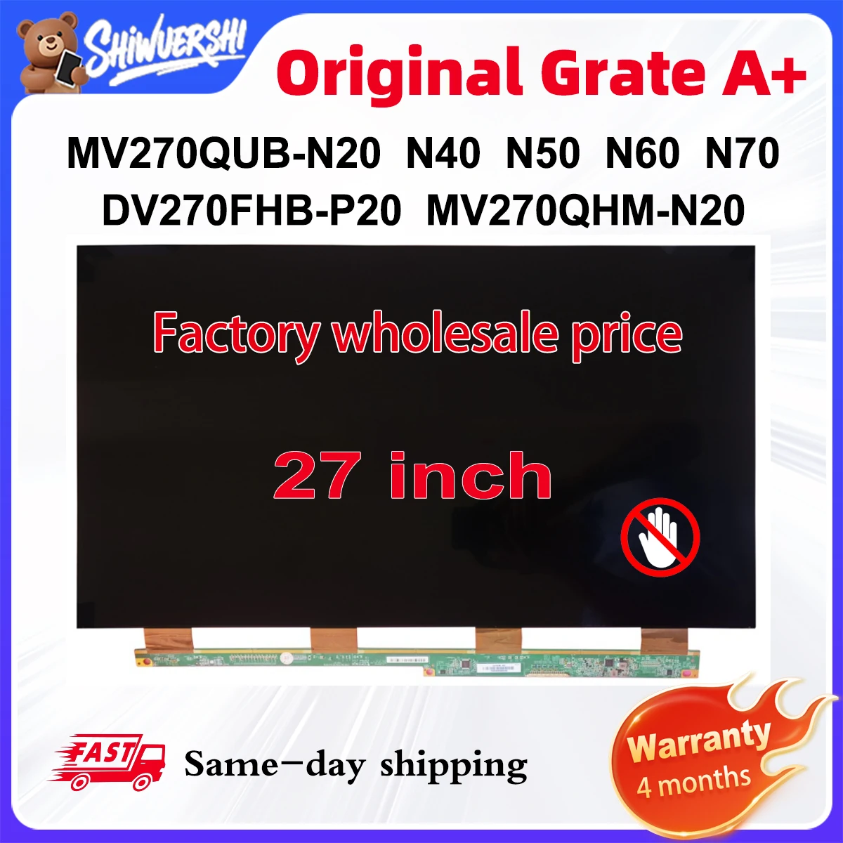 Original New A+ 27'' Only Lcd Glass Screen MV270QUB N20 N40 N50 N60 N70 DV270FHB-P20 MV270QHM-N20
Original New A+ 27'' Only Lcd Glass Screen MV270QUB N20 N40 N50 N60 N70 DV270FHB-P20 MV270QHM-N20