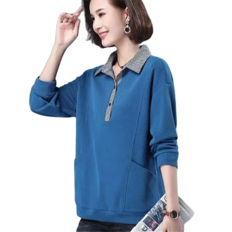 2022 New Polo collar Shirts Womens Tops And Blouses Long Sleeve Autumn Female Loose Pullover Fashion Top
2022 New Polo collar Shirts Womens Tops And Blouses Long Sleeve Autumn Female Loose Pullover Fashion Top