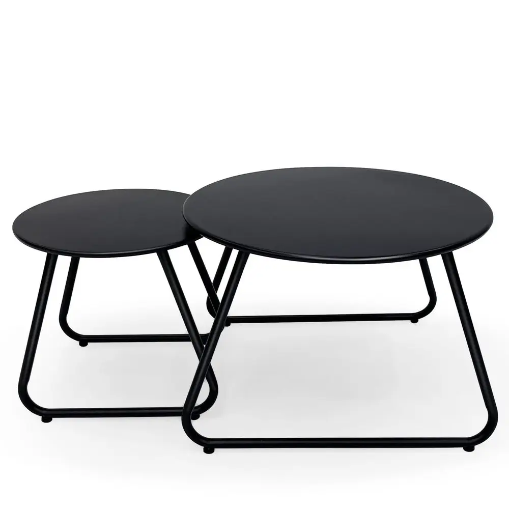 Patio Outdoor Coffee Table Set of 2, Weather Resistant Steel Round End Tables, Outdoor Nesting Table for Patio, Balcony, Bistro
Patio Outdoor Coffee Table Set of 2, Weather Resistant Steel Round End Tables, Outdoor Nesting Table for Patio, Balcony, Bistro