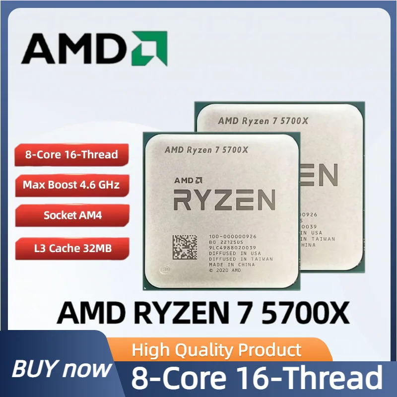 AMD Ryzen 7 5700X AMD R7 5700X CPU 8-Core 16-Thread 4.6GHz Unlocked Desktop Processor Socket AM4 Gaming CPU Without Package
AMD Ryzen 7 5700X AMD R7 5700X CPU 8-Core 16-Thread 4.6GHz Unlocked Desktop Processor Socket AM4 Gaming CPU Without Package