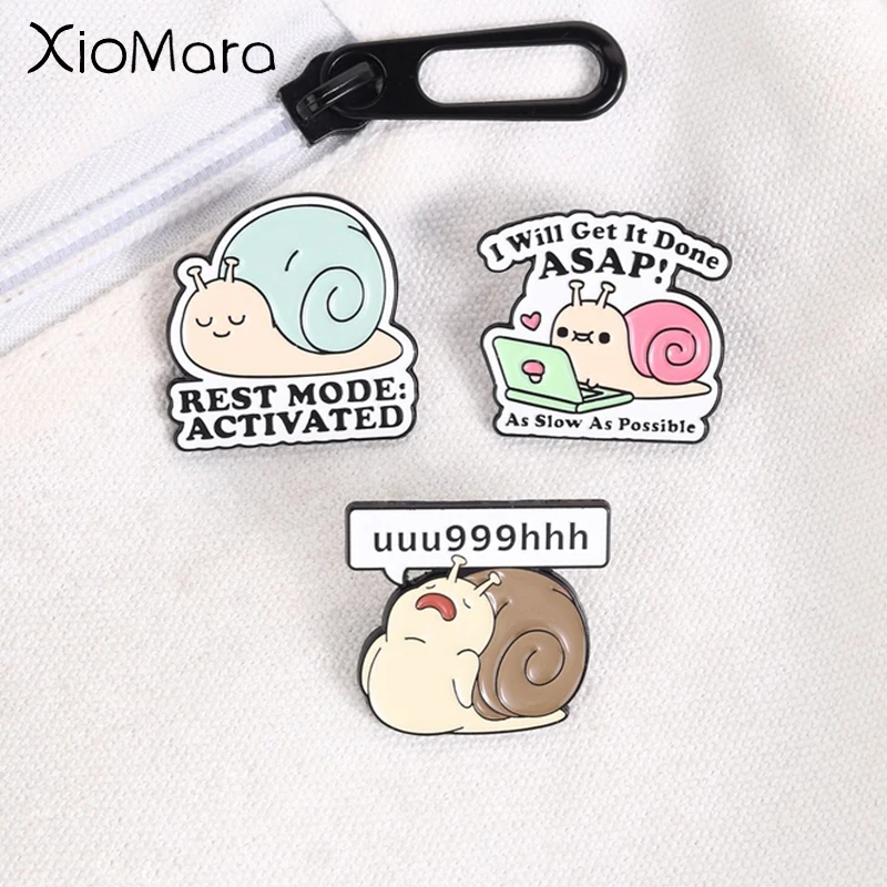 Rest Mode Activated Enamel Pins Office Worker Quotes I Will Get It Done ASAP Work Hard Snail Brooches Lapel Badge Jewelry Gifts
Rest Mode Activated Enamel Pins Office Worker Quotes I Will Get It Done ASAP Work Hard Snail Brooches Lapel Badge Jewelry Gifts