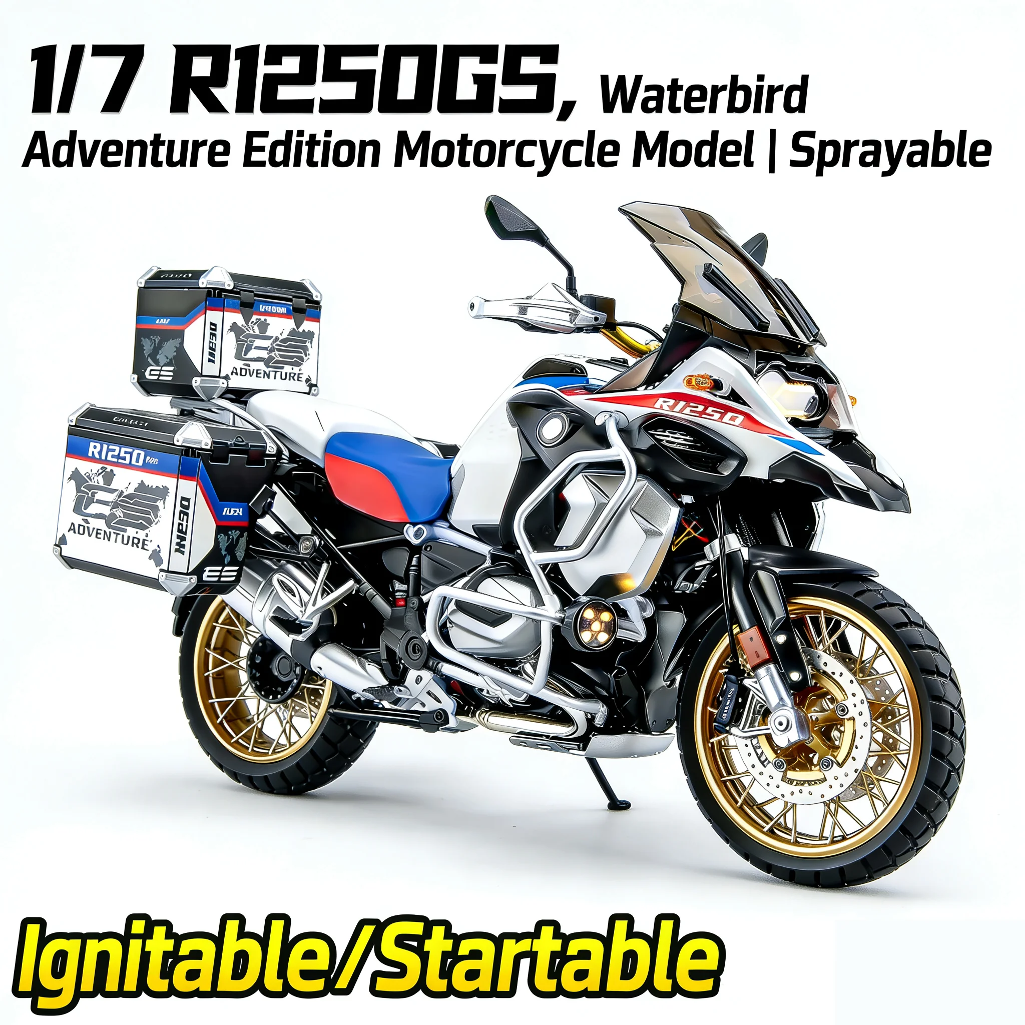 Spray 1:7 FOR BMW R1250 GS ADV Alloy Metal Diecast Motorcycle Model simulation Ornaments Toys Car Gift boy Birthday 1:9 1:6
Spray 1:7 FOR BMW R1250 GS ADV Alloy Metal Diecast Motorcycle Model simulation Ornaments Toys Car Gift boy Birthday 1:9 1:6