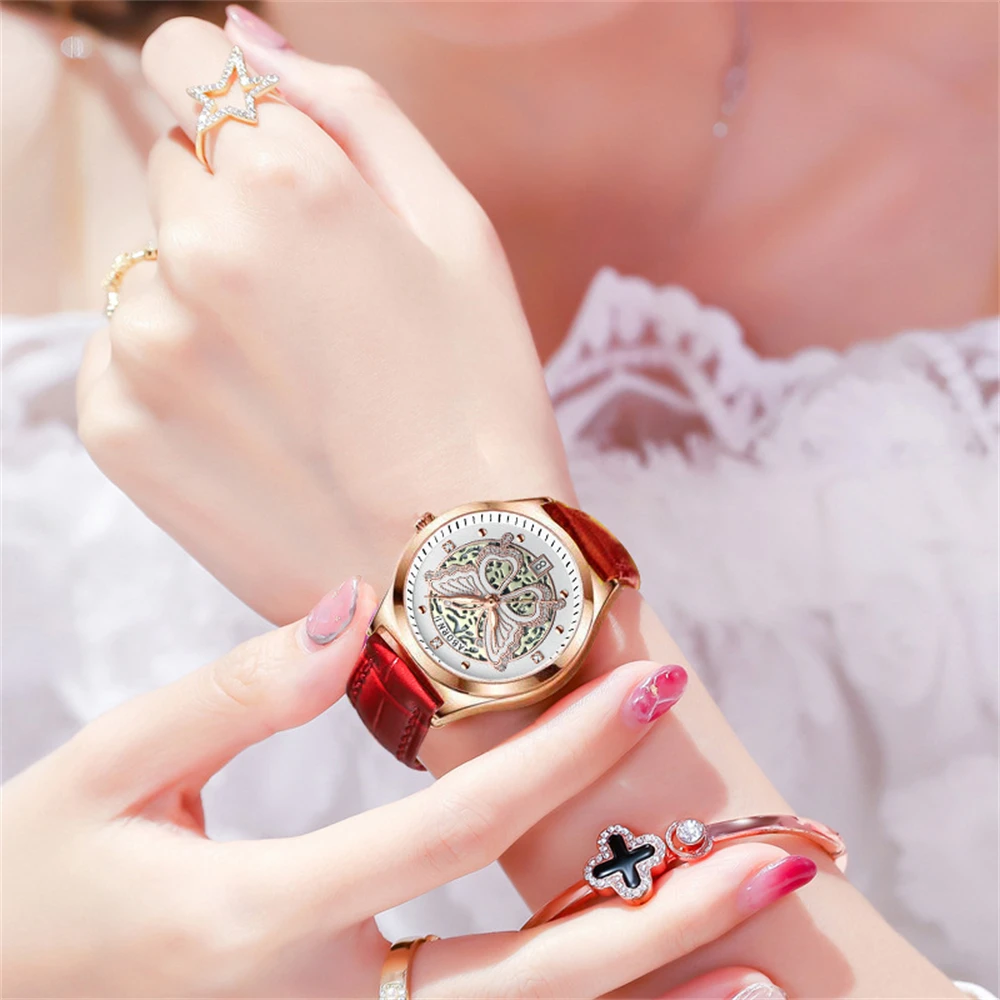 2025 New popular quartz women's watch classic temperament fashionable hollow out dreamy butterfly waterproof women's watch
2025 New popular quartz women's watch classic temperament fashionable hollow out dreamy butterfly waterproof women's watch