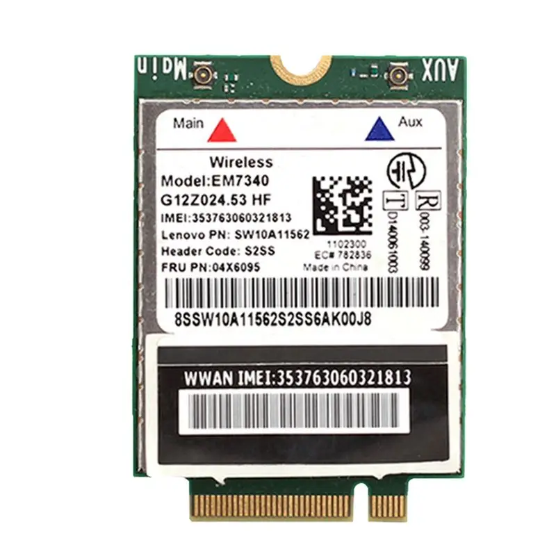A29F-EM7340 FRU 04X6095 4G-модуль NGFF Wwan Card 2,4 5G для Lenovo Thinkpad 10/Helix 2Nd Gen/X260/T460/T460S/T560
A29F-EM7340 FRU 04X6095 4G-модуль NGFF Wwan Card 2,4 5G для Lenovo Thinkpad 10/Helix 2Nd Gen/X260/T460/T460S/T560