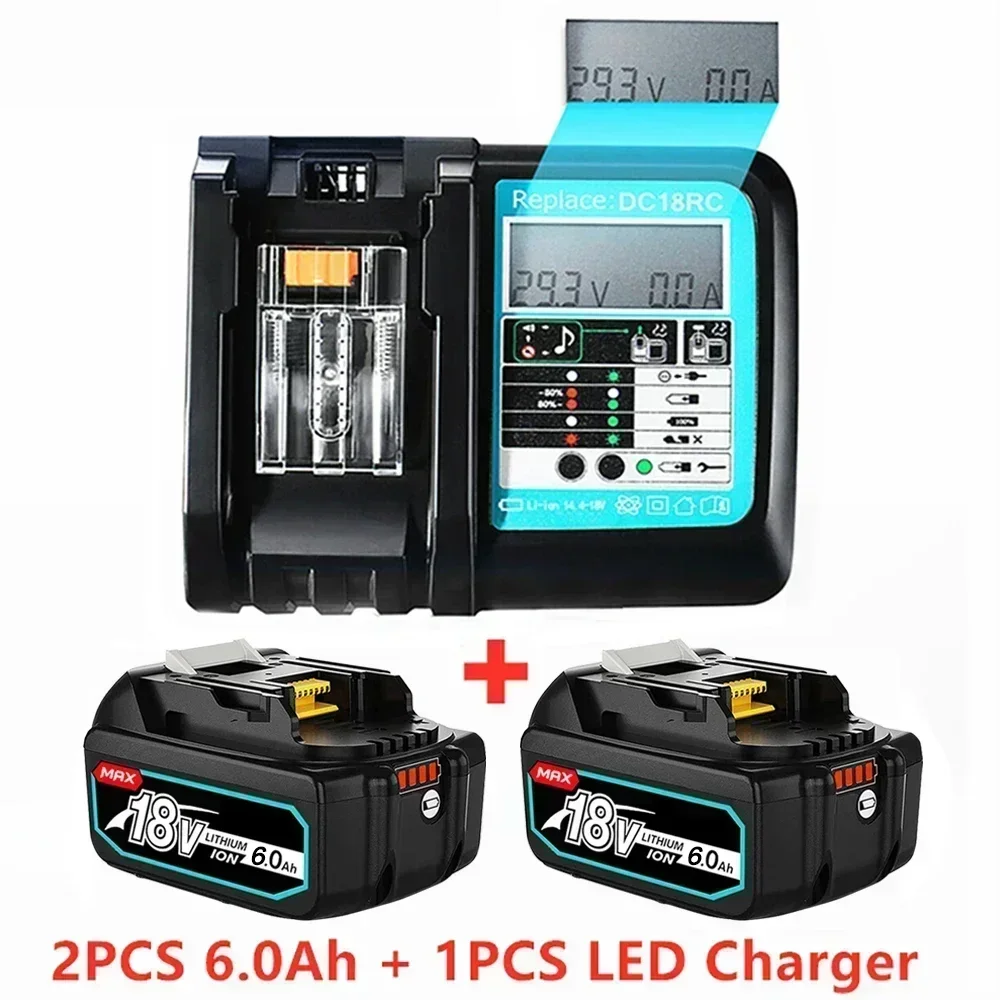 SU 18V 6.0 8.0Ah Rechargeable Battery For Makita Power Tools with LED Li-ion Replacement LXT BL1860 1850 18 v 9 A 6000mAh
SU 18V 6.0 8.0Ah Rechargeable Battery For Makita Power Tools with LED Li-ion Replacement LXT BL1860 1850 18 v 9 A 6000mAh