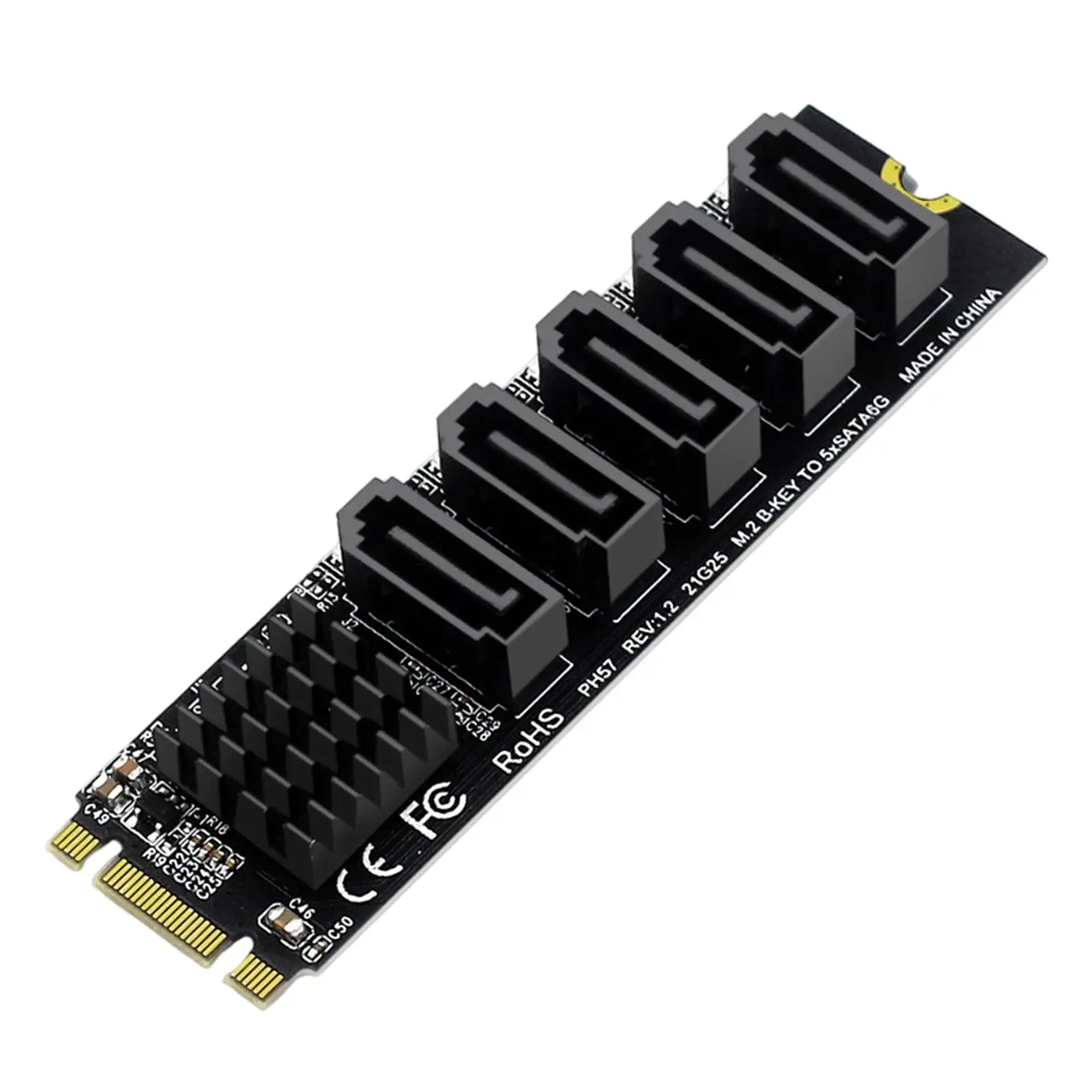 Expansion Card Support SSD HDD Internal 5 Port Controller for B-Key Computer Desktop PC