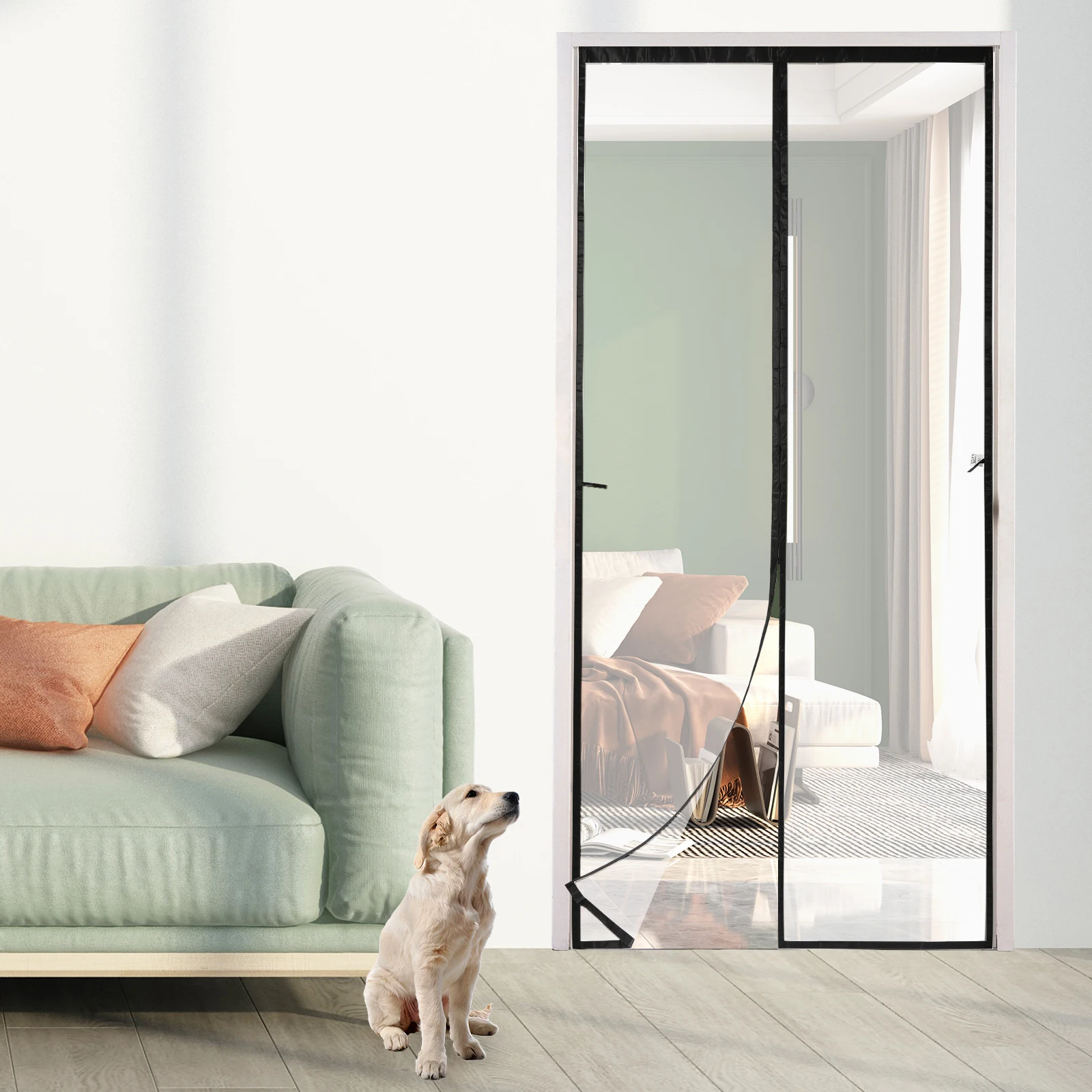 TPU Black Transparent Door Screen Warm Windproof Curtain Non Perforated Air Conditioning Door Film Magnetic Automatic Closing
TPU Black Transparent Door Screen Warm Windproof Curtain Non Perforated Air Conditioning Door Film Magnetic Automatic Closing
