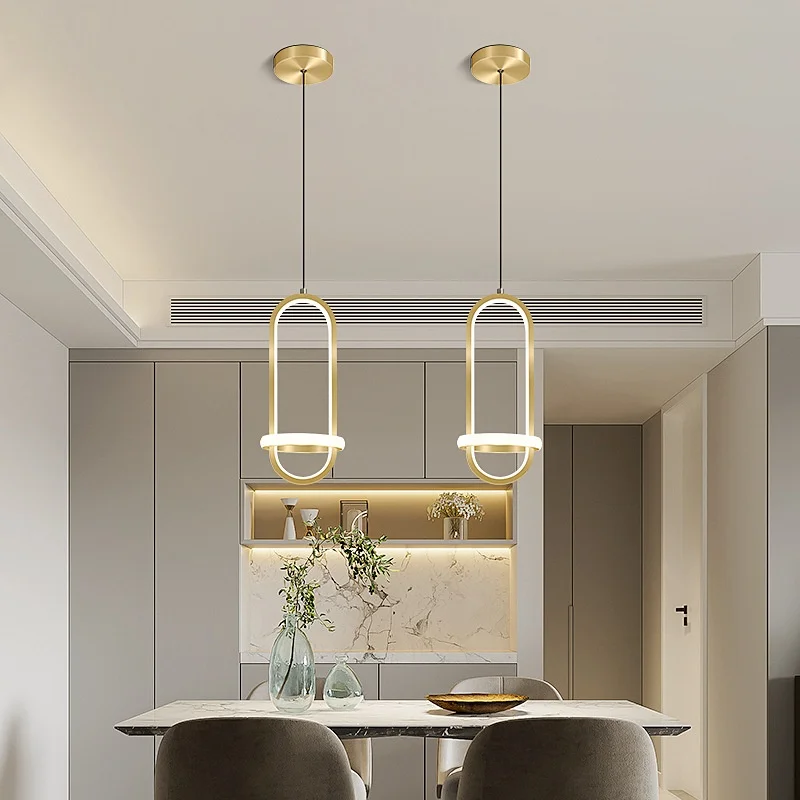 Modern Aluminum Golden LED Pendant Light Home Decor Hanging Chandelier for Bedroom Dining Room Lighting Fixture
Modern Aluminum Golden LED Pendant Light Home Decor Hanging Chandelier for Bedroom Dining Room Lighting Fixture