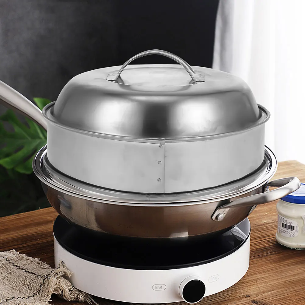 1Pcs Stainless Steel Pot Lid Cooking Dome Cover Heat Resistant Splash Proof Kitchen Pan Lid Universal Thickened Cover
1Pcs Stainless Steel Pot Lid Cooking Dome Cover Heat Resistant Splash Proof Kitchen Pan Lid Universal Thickened Cover