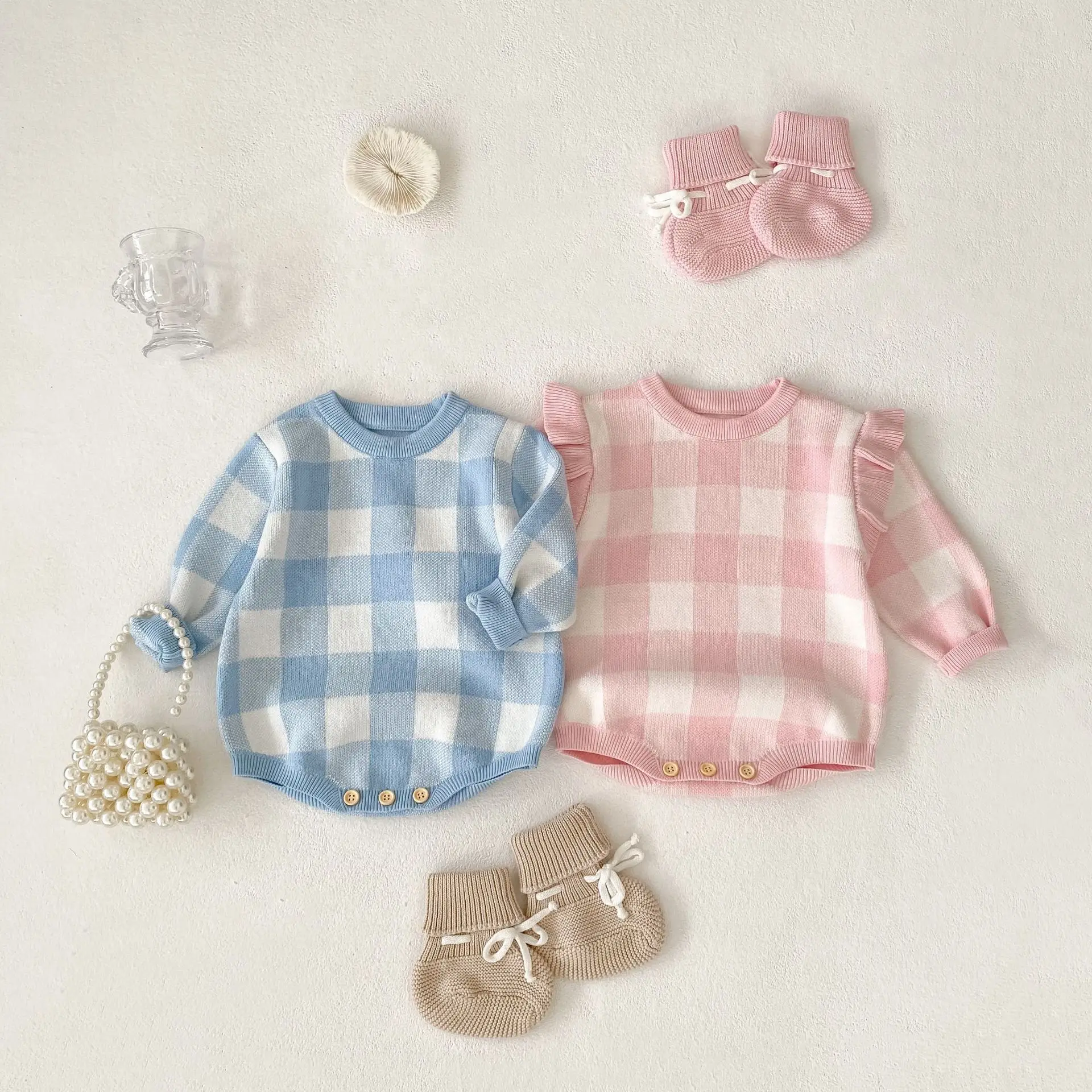 2026 New Autumn Collection Long Sleeve Blue Plaid Jacquard Baby Sweater for Boys & Girls Cotton Knit Crew Neck Pullover
2026 New Autumn Collection Long Sleeve Blue Plaid Jacquard Baby Sweater for Boys & Girls Cotton Knit Crew Neck Pullover