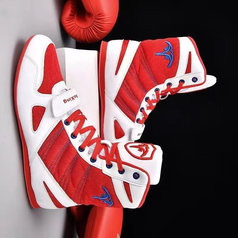 Professional Wrestling Shoes Mesh Breathable Boxing Shoe For Men Anti-Slippery Fighting Shoes High Top Gym Training Shoe For Men
Professional Wrestling Shoes Mesh Breathable Boxing Shoe For Men Anti-Slippery Fighting Shoes High Top Gym Training Shoe For Men