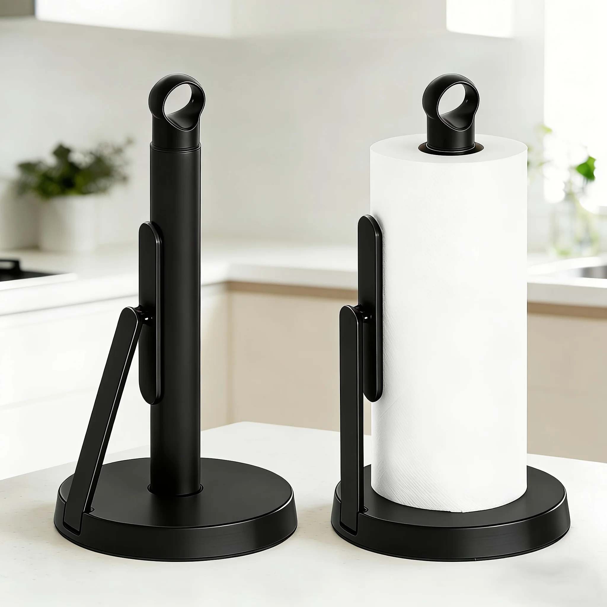 Heavy-Duty Stainless Steel Paper Towel Holder with Tension Arm-Easy One-Handed Tear, Modern Standing Countertop Dispenser
Heavy-Duty Stainless Steel Paper Towel Holder with Tension Arm-Easy One-Handed Tear, Modern Standing Countertop Dispenser